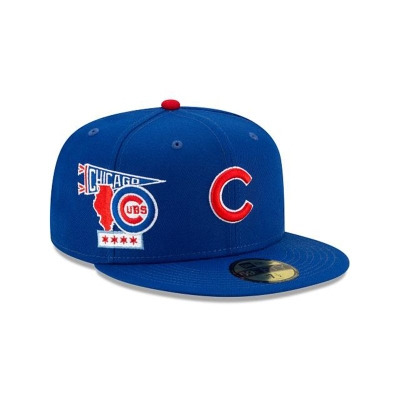 Chicago Cubs Gorra | New Era MLB City Patch 59fifty Fitted Cap Mexico - Azules